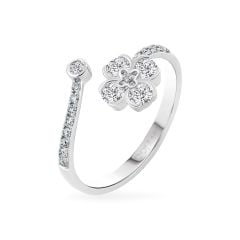 Nhẫn vàng trắng 14K gắn kim cương DOJI AFRB902806F2HM1