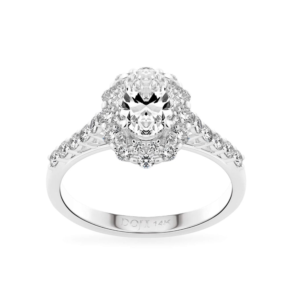 Nhẫn vàng trắng 14K gắn kim cương DOJI AFRB902915F2GA1 