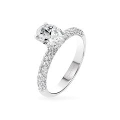 Nhẫn vàng trắng 14K gắn kim cương DOJI AFRB902918F2GA1