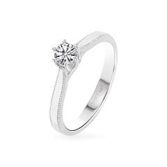Nhẫn đính hôn vàng trắng 14K gắn kim cương DOJI AFRE000071F2HA1