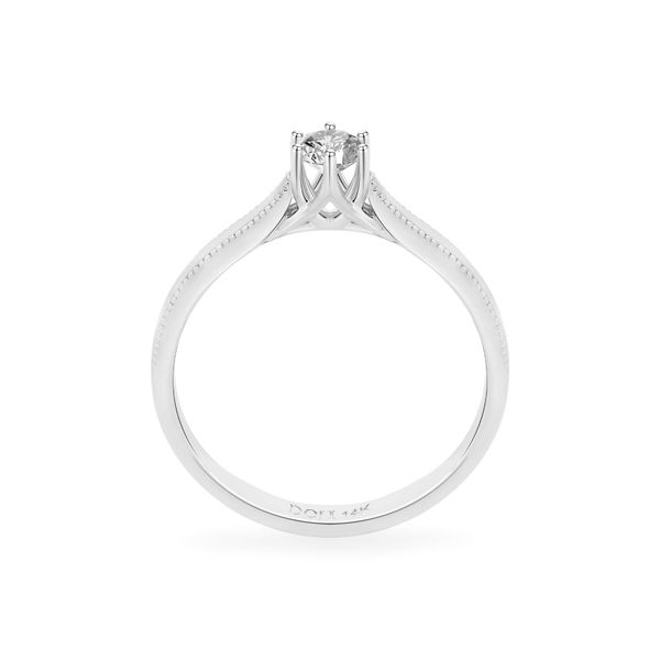 Nhẫn đính hôn vàng trắng 14K gắn kim cương DOJI AFRE000071F2HA1