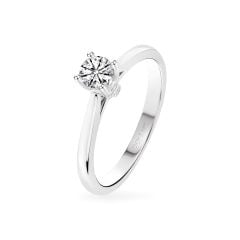 Nhẫn đính hôn vàng trắng 14K gắn kim cương DOJI AFRE000072F2HA1