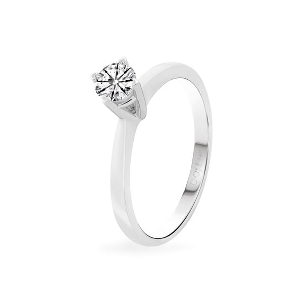 Nhẫn đính hôn vàng trắng 14K gắn kim cương DOJI AFRE000078F2HA1