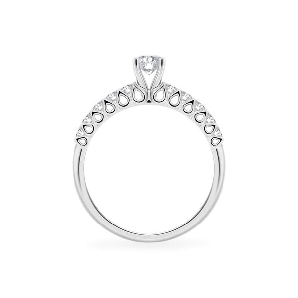 Nhẫn đính hôn vàng trắng 14K gắn kim cương DOJI AFRE000112F2HA1