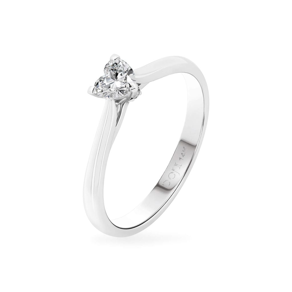 Nhẫn đính hôn vàng trắng 14K gắn kim cương DOJI AFRE000144F2NN1 