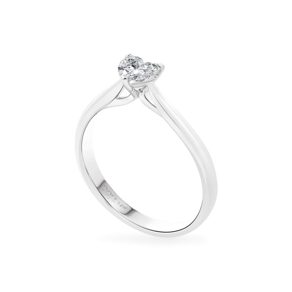 Nhẫn đính hôn vàng trắng 14K gắn kim cương DOJI AFRE000145F2NN1 