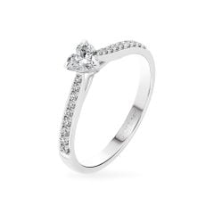 Nhẫn đính hôn vàng trắng 14K gắn kim cương DOJI AFRE000146F2NN1