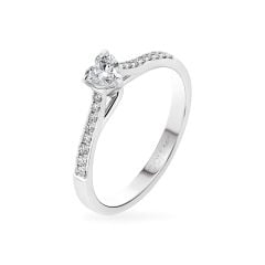 Nhẫn đính hôn vàng trắng 14K gắn kim cương DOJI AFRE000148F2NN1