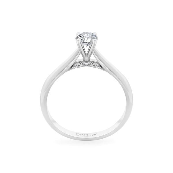 Nhẫn đính hôn vàng trắng 14K gắn kim cương DOJI AFRE010003F2NN1