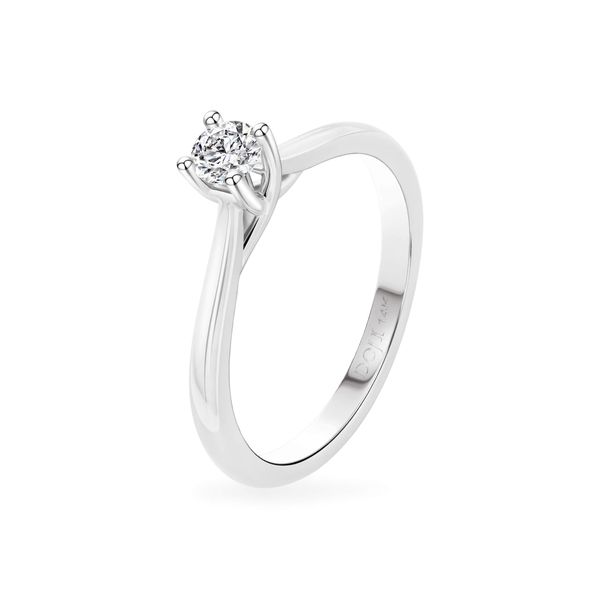 Nhẫn đính hôn vàng trắng 14K gắn kim cương DOJI AFRE010034F2NN1