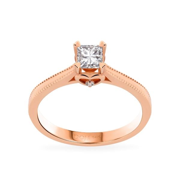 Nhẫn đính hôn vàng hồng 14K gắn kim cương DOJI AFRE000054F3NN1