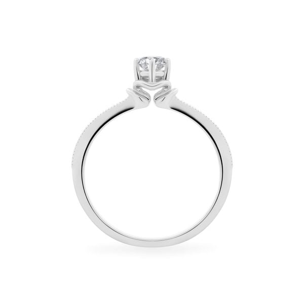 Nhẫn đính hôn vàng trắng 14K gắn kim cương DOJI AFRE000080F2NN1