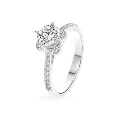 Nhẫn vàng trắng 14K gắn đá CZ DOJI AFRJ900501F2CZ1