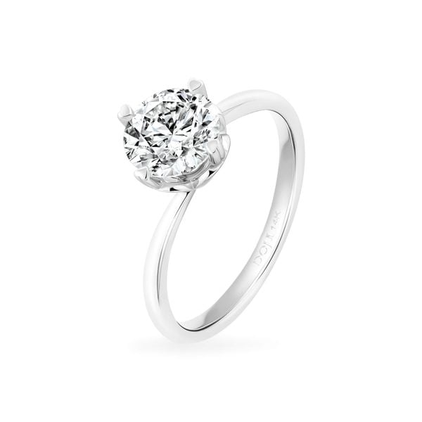 Nhẫn vàng trắng 14K gắn đá CZ DOJI AFRJ900503F2CZ1
