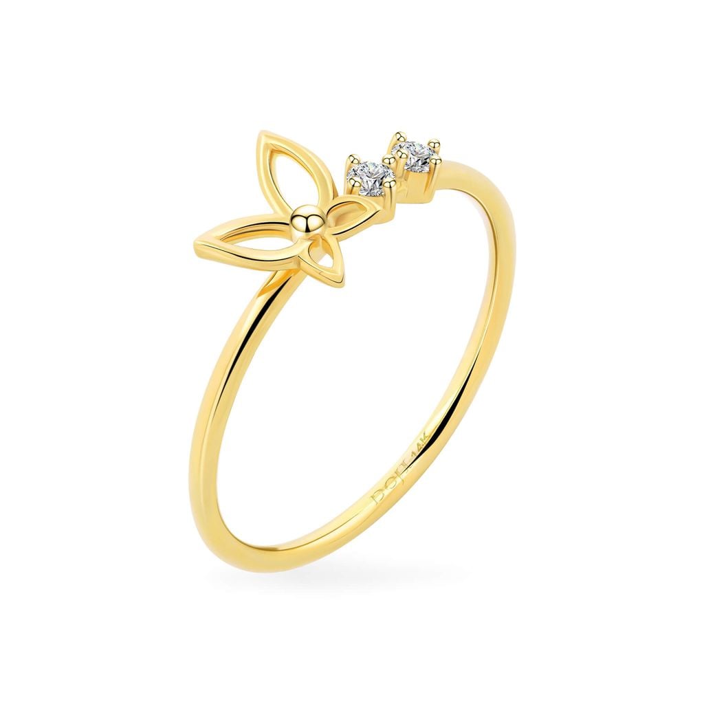 Nhẫn vàng vàng 14K gắn đá CZ DOJI AFRK000742F1CZ1 