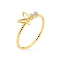 Nhẫn vàng vàng 14K gắn đá CZ DOJI AFRK000742F1CZ1