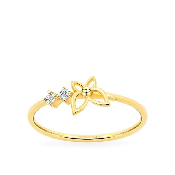 Nhẫn vàng vàng 14K gắn đá CZ DOJI AFRK000742F1CZ1