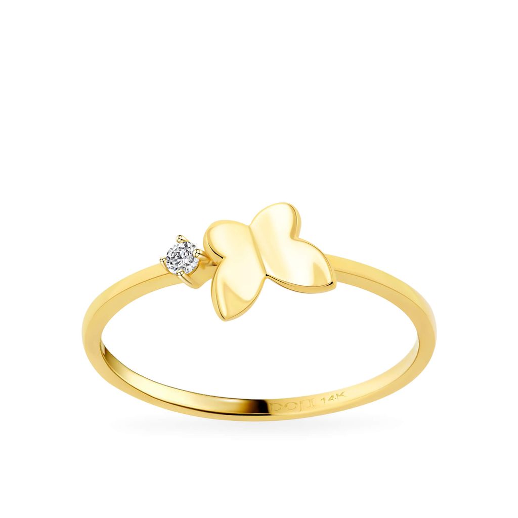 Nhẫn vàng vàng 14K gắn đá CZ DOJI AFRK000743F1CZ1 