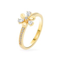 Nhẫn vàng vàng 14K gắn đá CZ DOJI AFRK000787F1CZ1