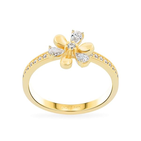 Nhẫn vàng vàng 14K gắn đá CZ DOJI AFRK000787F1CZ1