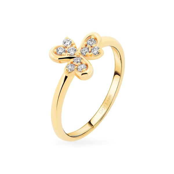 Nhẫn vàng vàng 14K gắn đá CZ DOJI AFRK000788F1CZ1