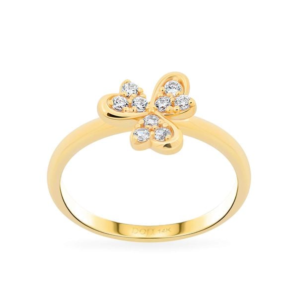 Nhẫn vàng vàng 14K gắn đá CZ DOJI AFRK000788F1CZ1