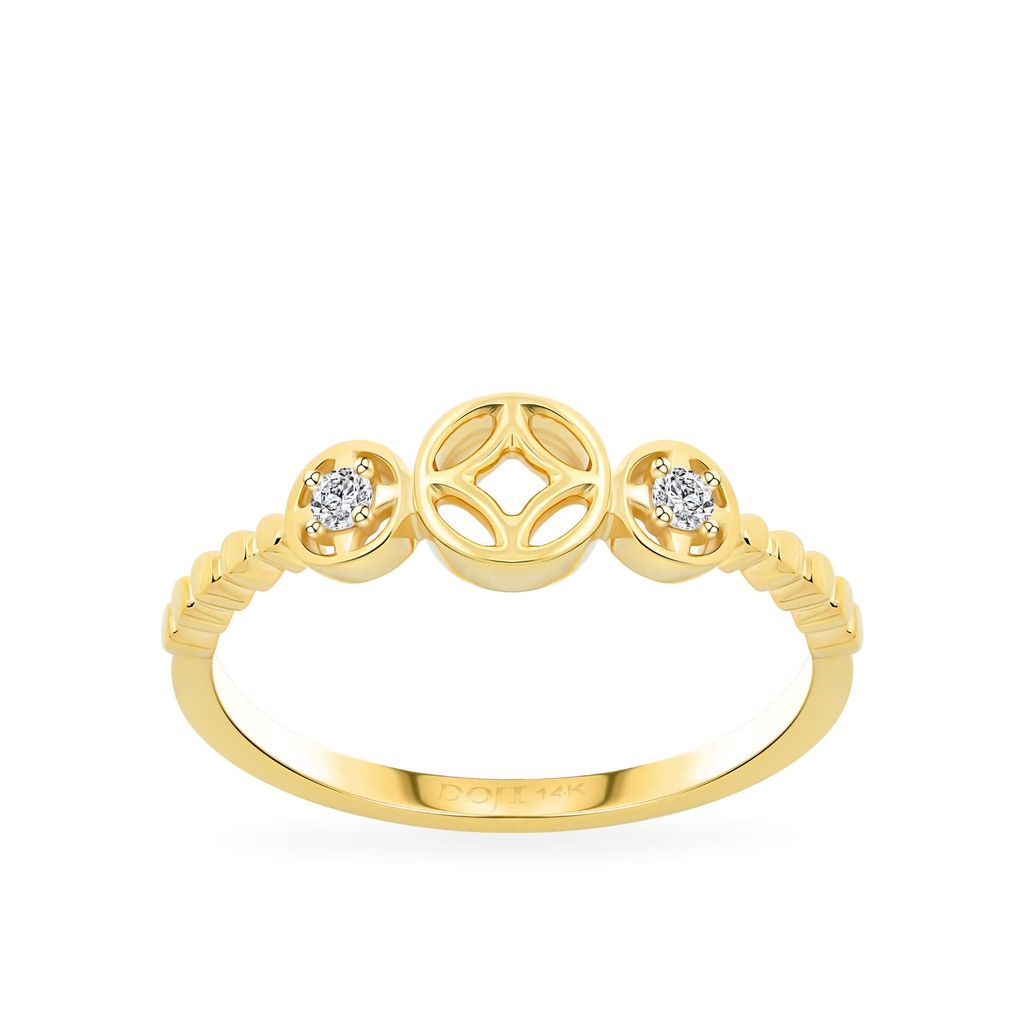 Nhẫn vàng vàng 14K gắn đá CZ DOJI AFRK000801F1CZ1 