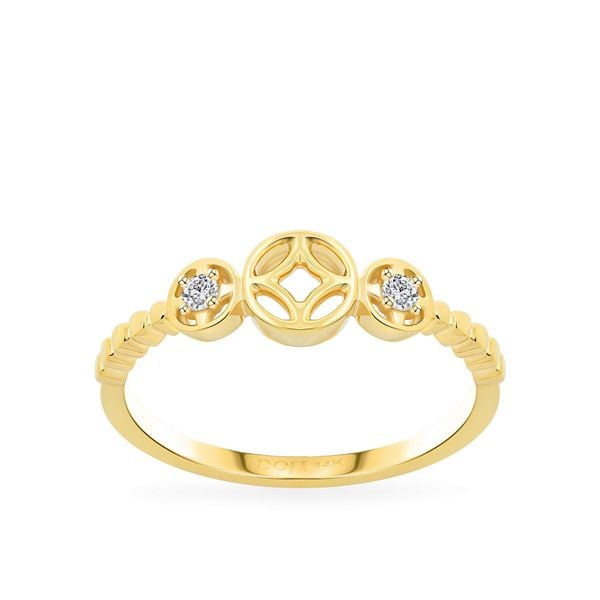 Nhẫn vàng vàng 14K gắn đá CZ DOJI AFRK000801F1CZ1