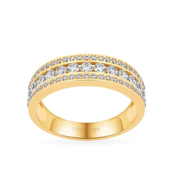 Nhẫn vàng vàng 18K gắn đá CZ DOJI AFRM001097D1CZ1