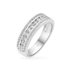 Nhẫn vàng trắng 18K gắn đá CZ DOJI AFRM001097D2CZ1