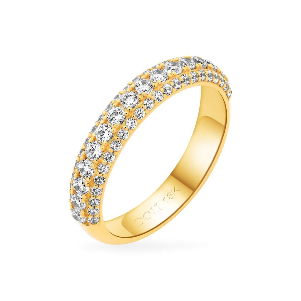 Nhẫn vàng vàng 18K gắn đá CZ DOJI AFRM001101D1CZ1 