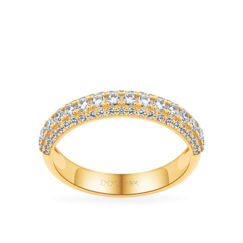 Nhẫn vàng vàng 18K gắn đá CZ DOJI AFRM001101D1CZ1 