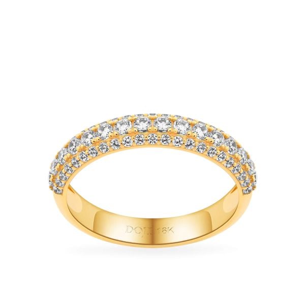Nhẫn vàng vàng 18K gắn đá CZ DOJI AFRM001101D1CZ1