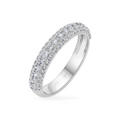 Nhẫn vàng trắng 18K gắn đá CZ DOJI AFRM001101D2CZ1