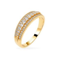 Nhẫn vàng vàng 18K gắn đá CZ DOJI AFRM001102D1CZ1