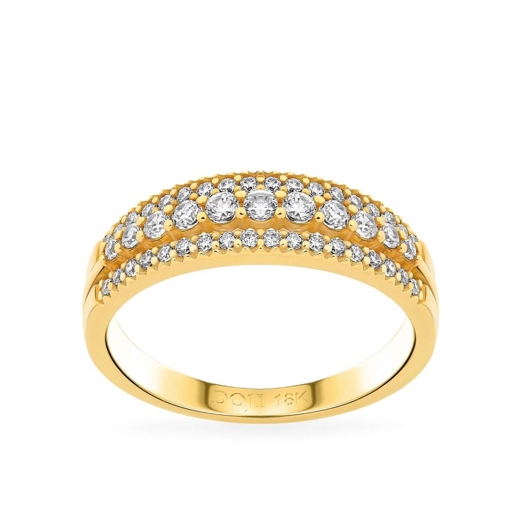 Nhẫn vàng vàng 18K gắn đá CZ DOJI AFRM001102D1CZ1 