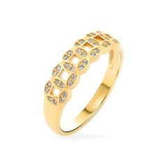 Nhẫn vàng vàng 18K gắn đá CZ DOJI AFRM001133D1CZ1