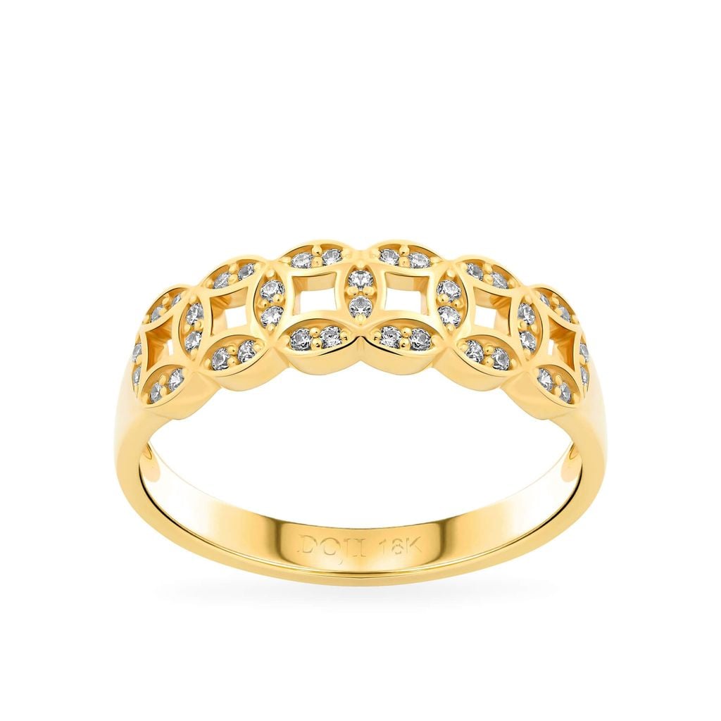 Nhẫn vàng vàng 18K gắn đá CZ DOJI AFRM001133D1CZ1 