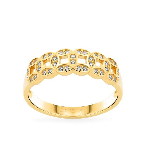 Nhẫn vàng vàng 18K gắn đá CZ DOJI AFRM001133D1CZ1