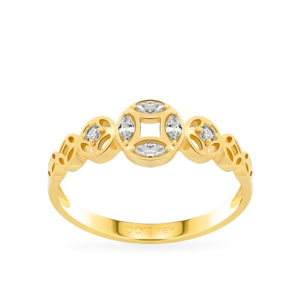 Nhẫn vàng vàng 18K gắn đá CZ DOJI AFRM001137D1CZ1