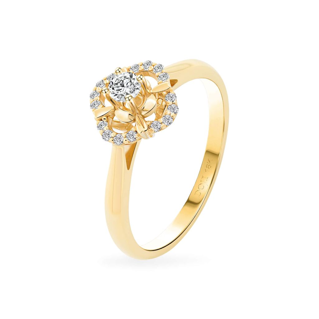 Nhẫn vàng vàng 18K gắn đá CZ DOJI AFRM100441D1CZ1 