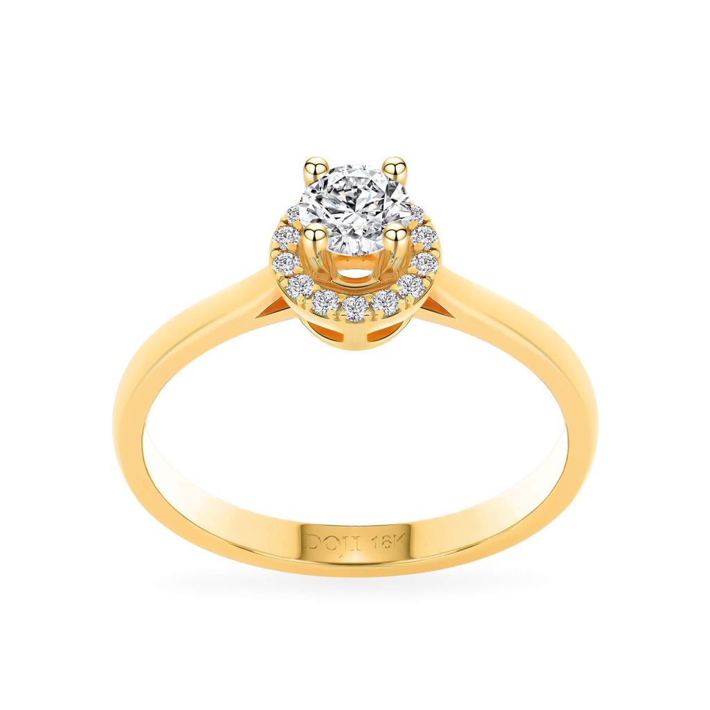 Nhẫn vàng vàng 18K gắn đá CZ DOJI AFRM200522D1CZ1 