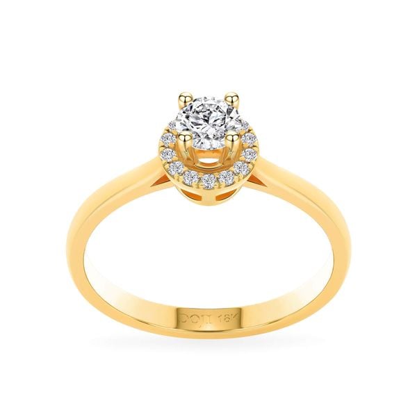 Nhẫn vàng vàng 18K gắn đá CZ DOJI AFRM200522D1CZ1