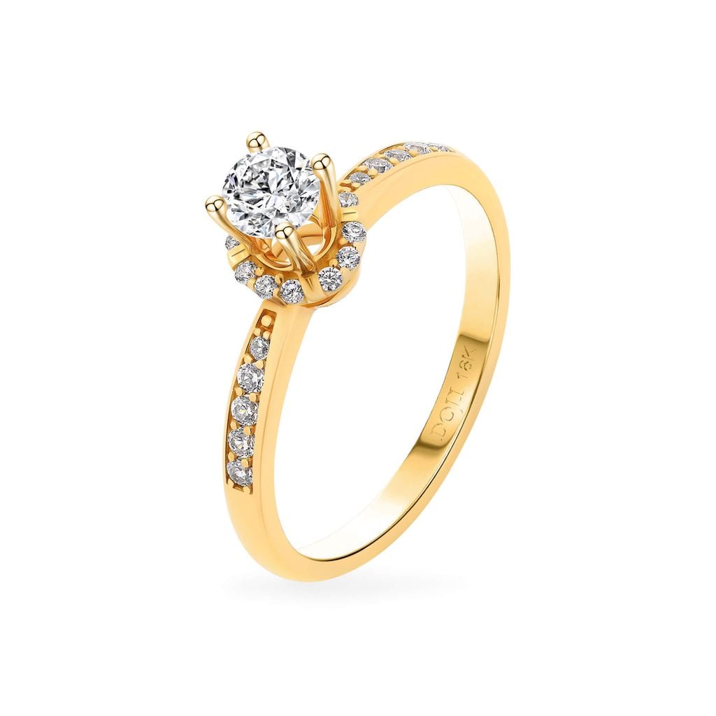 Nhẫn vàng vàng 18K gắn đá CZ DOJI AFRM200524D1CZ1 