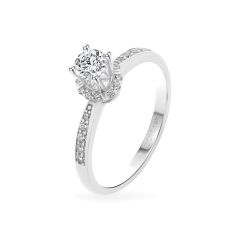 Nhẫn vàng trắng 18K gắn đá CZ DOJI AFRM200524D2CZ1