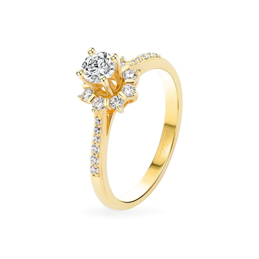 Nhẫn vàng vàng 18K gắn đá CZ DOJI AFRM200541D1CZ1 