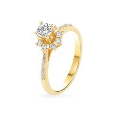 Nhẫn vàng vàng 18K gắn đá CZ DOJI AFRM200541D1CZ1