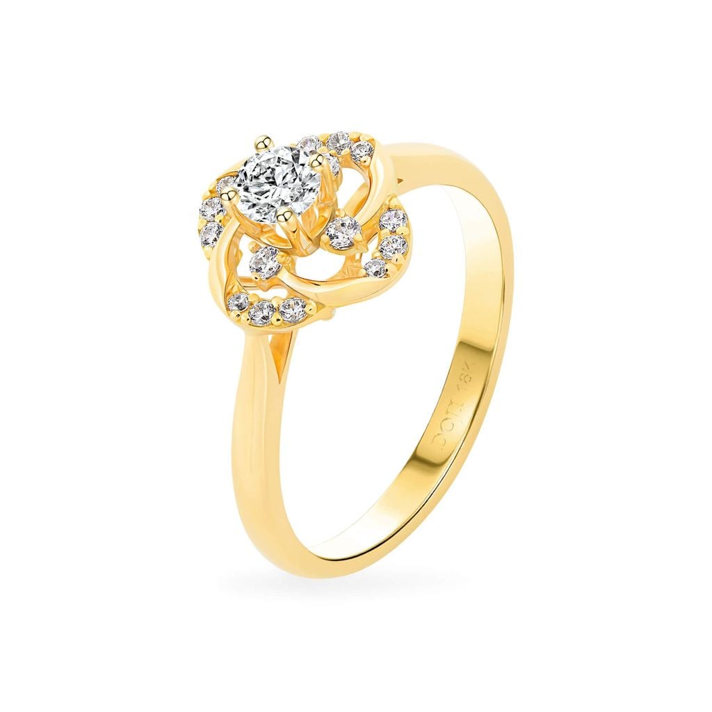 Nhẫn vàng vàng 18K gắn đá CZ DOJI AFRM200559D1CZ1 