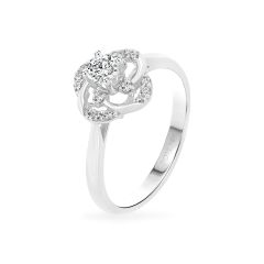 Nhẫn vàng trắng 18K gắn đá CZ DOJI AFRM200559D2CZ1