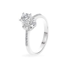 Nhẫn vàng trắng 18K gắn đá CZ DOJI AFRM300518D2CZ1